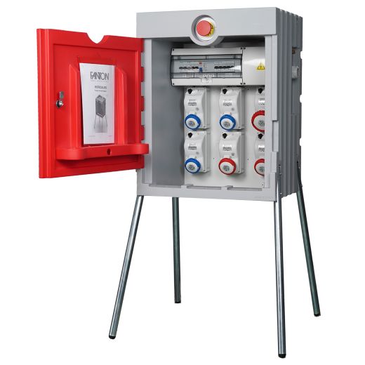 Quadro HERCULES ASC IP55 - 6 prese, 4 protezioni, con morsettiera, emergenza, 18kW
